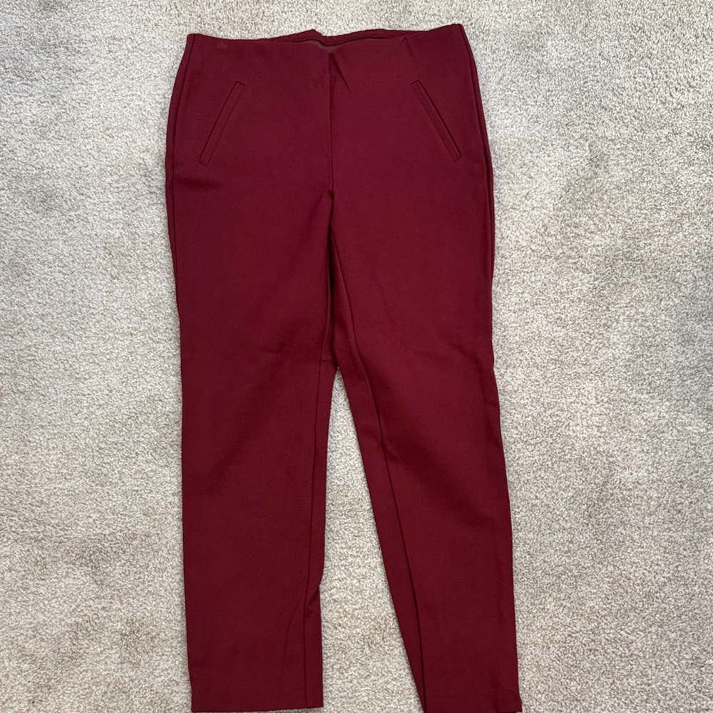 Chico’s Juliet slim trim ponte knit - burgundy